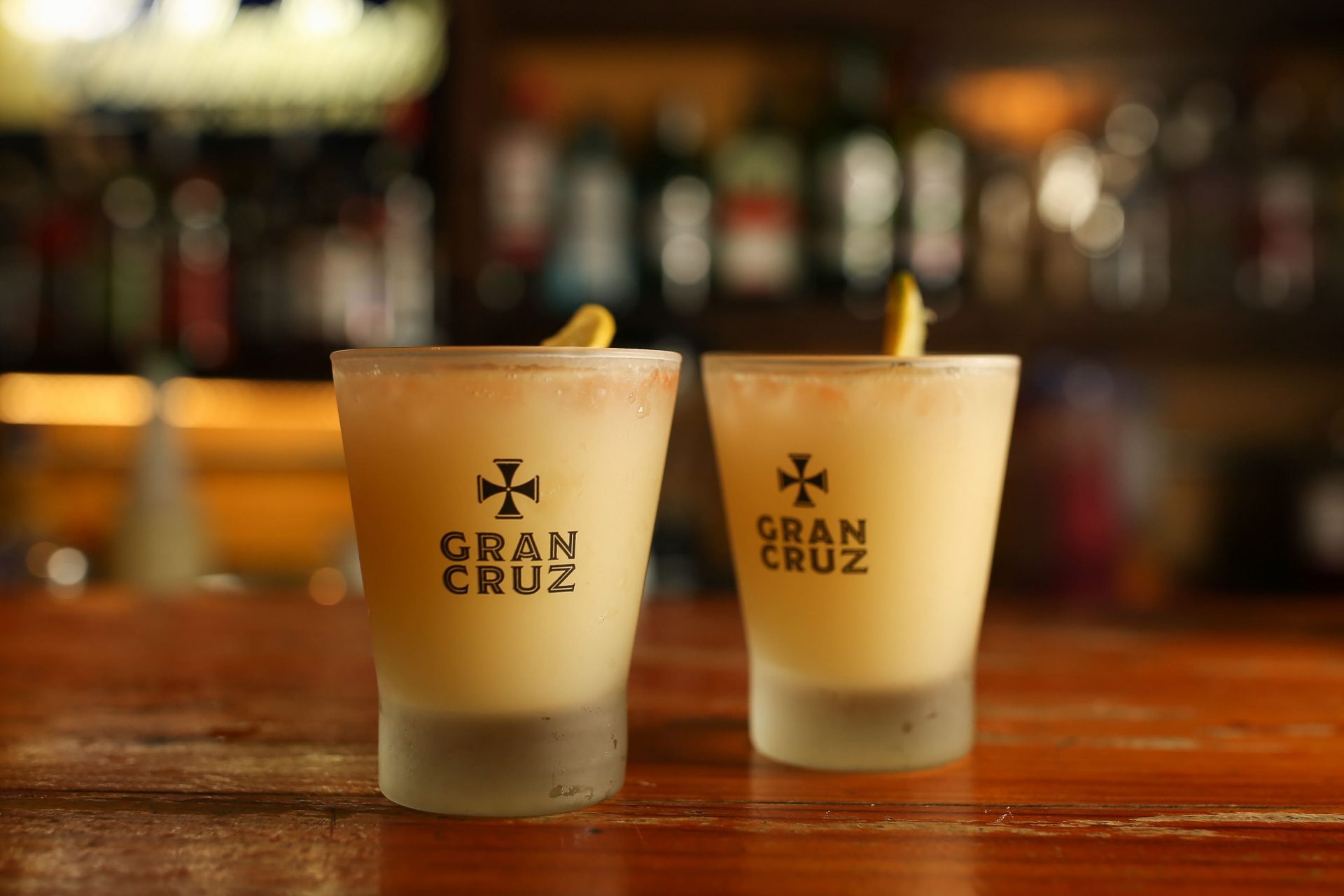 Pisco Sour Gran Cruz helado en vaso escarchado